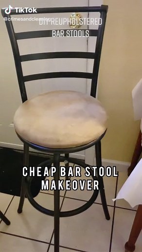 DIY Reupholstering Bar Stools on a Budget