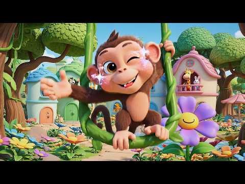 Funny Monkey Goes Swing Swing Swa | Jungle Adventure & Action Song for Kids