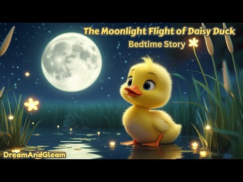 The Moonlight Flight of Daisy Duck 🦆💫kids bedtime story 🦆💫