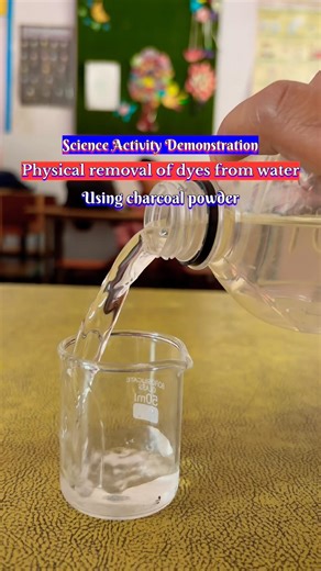 👨‍🏫physical removal of methylene blue dye from water using charcoal powder
