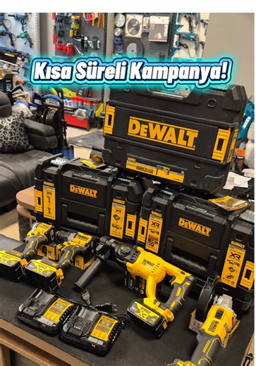⚡ DEWALT XR 18V 4’lü Kömürsüz Profesyonel Set DCD805 Darbeli Matkap DCF850 Somun Sıkma DCG407 Avuç Taşlama DCH133 Kırıcı Delici 🔋 2x4.0Ah 2x5.0Ah XR Li-Ion Akü ⚡ 2 Adet Hızlı Şarj Cihazı 🎒 TSTAK Orijinal Taşıma Çantası 💪 Kömürsüz (Brushless) motor = ✔️ Daha fazla güç ✔️ Daha uzun ömür ✔️ Daha az ısınma 🏗️ İnşaat • Tadilat • Usta işi • Profesyonel kullanım 📦 Türkiye geneli hızlı kargo 🛒 Güvenli alışveriş: tanhirdavat.com — #dewalt #dewaltrx #dewalt18v #dewaltset #profesyonelalettakimi
