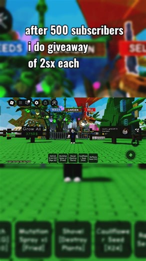 after 500 subscribers i do 2sx shekel giveaway #roblox #gaming #growagarden #giveaway #robloxlive