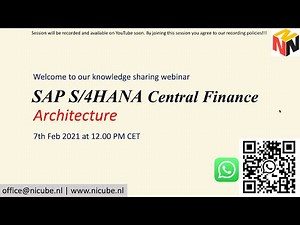 SAP Central Finance Architecture - Webinar