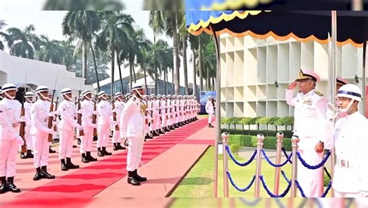 ISPR Rawalpindi, 13 November, 2025: Admiral Naveed Ashraf, NI, NI (M), Chief of the Naval Staff, concluded his official visit to Bangladesh, alongside the port visit of PNS SAIF at Chattogram. During the visit, the Naval Chief held meetings with Chief of Army Staff General Waker-Uz-Zaman, Chief of Naval Staff Admiral M Nazmul Hassan, Chief of Air Staff Air Chief Marshal Hasan Mahmood Khan, and Principal Staff Officer Armed Forces Division Lieutenant General S M Kamrul Hassan. Discussions focused