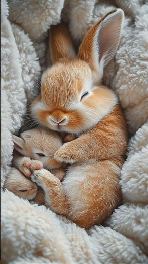 Heartwarming Moment! 🐰💕 Mother Rabbit Nursing Her Adorable Babies!