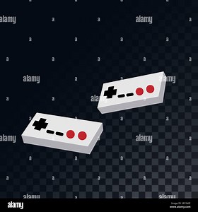 Old retro vintage gaming joysticks for video games from the 70s, 80s, 90s on a translucent, dark, checkered gray background of squares. Vector illustr Stock Vector Image & Art - Alamy