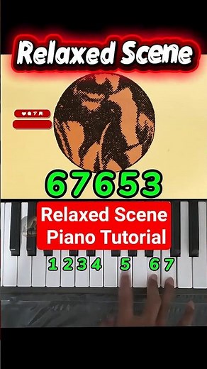 Relaxed Scene – Easy Piano Tutorial #shorts #piano #music #relax