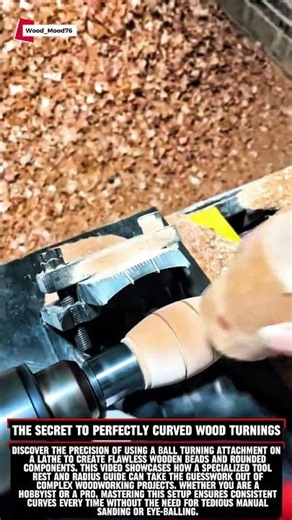 The Secret to Perfectly Curved Wood Turnings #woodworking #lathe #woodturning #maker #woodcraft