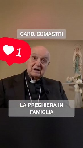 418 reactions · 54 shares | ✨ La famiglia che prega unita resta unita. Il Cardinale Comastri ci ricorda quanto la preghiera in famiglia sia una sorgente di forza, amore e unità.  Condividi questo messaggio con chi ami e inizia a pregare insieme a casa. #CardinaleComastri #Preghiera #Famiglia #Fede #Spiritualità #Cristianesimo #AmoreDiDio | Magnific-art | Facebook