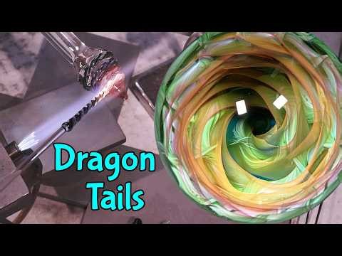 Watch Me Make a Unique Vortex Glass Marble, Start to Finish / Dragon Tails / Episode 119