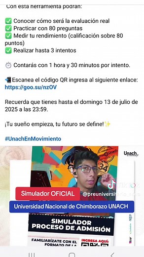 Simulador Oficial para Examen UNACH 2025