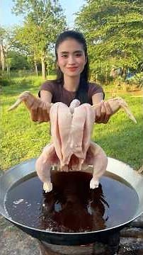 Cooking yummy deep fried chicken braised recipe