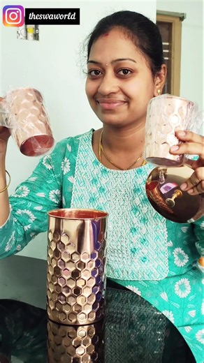 Ramya Srinivas | Drinking water from copper containers has numerous health benefits. It is naturally anti-microbial. Copper alkalizers the water & helps... | Instagram