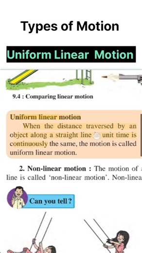 Uniform Linear Motion| Types of Motion #studymintome