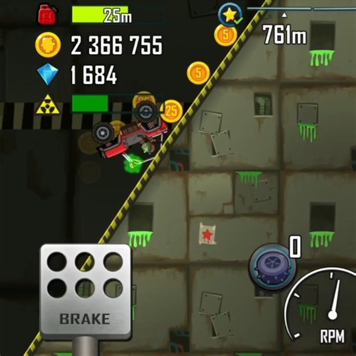 Hill Climb level-278 #gaming #viralshorts 🤢☠️🙀