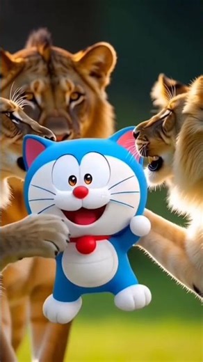 Doremon with Lions #doremon #kids