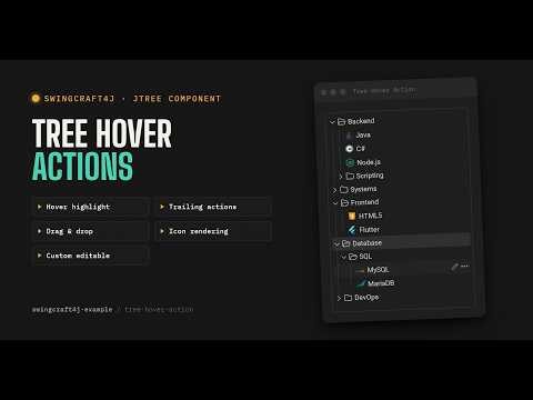 Tree Hover Action using Java Swing with FlatLaf