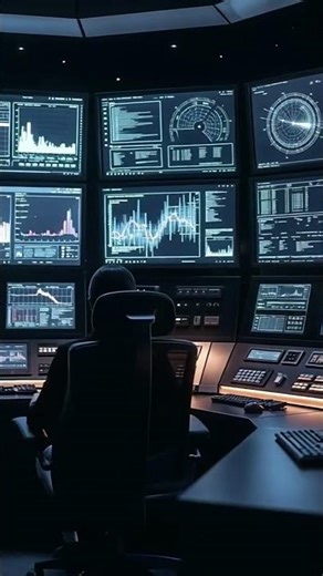 Luxury security control room with CCTV monitoring panic systems and advanced surveillance center