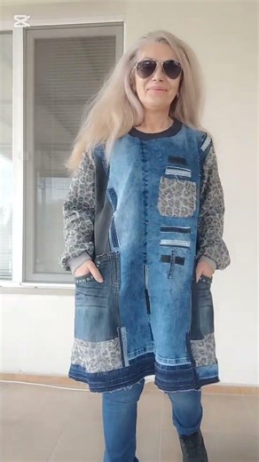How To Sew Spring Dress from OLD JEANS/DIY Sewing idea #shorts #fashion #sewingtutorial