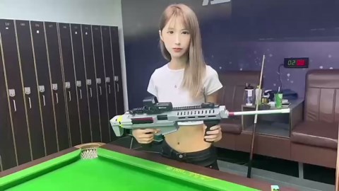 Pool Stick Gun Rifle, Bolt Action Pool Stick Effortless Accuracy Long-Lasting Construction, Automatic Pool Gun for Competitive Play