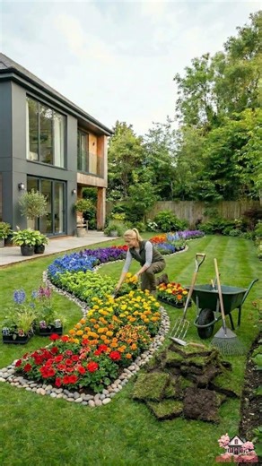 Rainbow Flower Path Garden 🌈 Amazing Transformation