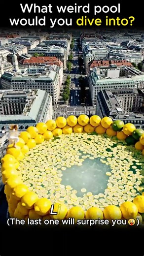 Which weird pool would you dive into? 🏊 #asmr #oddlysatisfying #relxing #pool #dream #shorts