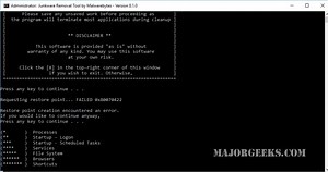 Junkware Removal Tool by Malwarebytes