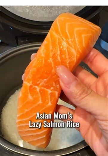 Number 5 of my top TikToks of 2025 ✨ This one hit 20M views across platforms and I’m so grateful for all your love and support ! When you want something warm, filling, and fuss-free, this super easy salmon rice really hits the spot! The rice cooker does all the heavy lifting. It’s the kind of meal that feels comforting but takes barely any effort! ✨Asian Mom’s Lazy Salmon Rice \t•\t1 cup medium-grain white rice \t•\t6 oz. salmon fillet \t•\t2 green onions, chopped \t•\t3 Tbsps furikake \t•\t2 Tb
