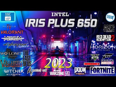 Intel IRIS Plus 650 in 15 GAMES (2023-2024)