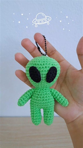 alien aliennn 👽 🛸 #crochet #handmade ##amigurumi #giftideas #Handcraft #handmadegifts #ถักโครเชต์