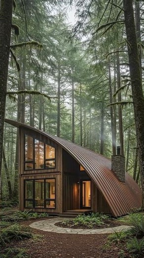 Building a Cozy Forest Cabin from Shipping Containers #timelapse