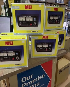 These power supplies were ordered in January. They just showed up on UPS today. Live on the site now. Final price at checkout. Save big! https://www.mtcradio.com/mfj-4245mv-switching-ps-45amps-12vdc-meters-adj-led-lamp/ | MTC Radio