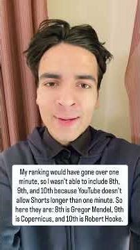 Ranking the top 10 greatest scientists of all time. 🧑‍🔬