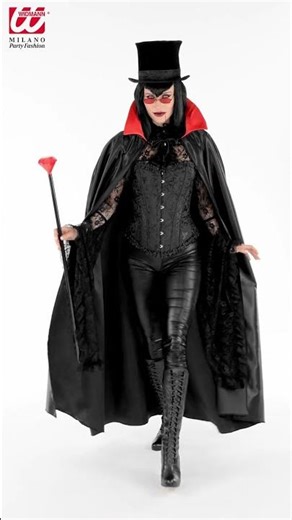 45427 - "SATIN VAMPIRE CAPE" 140 cm