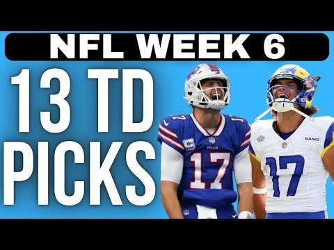 (DOZENS) Best Anytime Touchdown Picks NFL Week 6 | Picks for EVERY Game