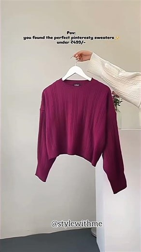 Myntra Cute fall sweaters🎀🍒 #pinterest #cardigan #sweater #myntrahaul #fall #winter #ytshorts