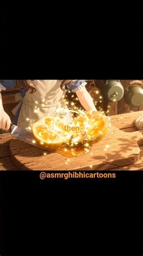🪄 Magical Fruit Cutting from Knife 🔪 #asmr #ghibli #video #relaxingsounds #studioghibli