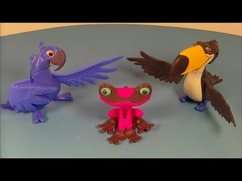 2014 BLUE SKY'S RIO 2 FULL SET OF 3 JOLLIBEE MOVIE COLLECTIBLES VIDEO REVIEW