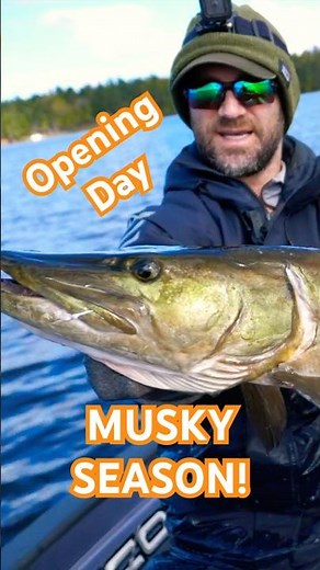 HUGE Musky on Opening Day?! 😱 (Wisconsin) #fishing #muskyfishing #musky #muskie #esox #excited