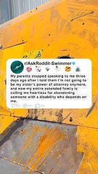 My parents stopped speaking to me three days ago after I told them I'm not going to be my sister's…