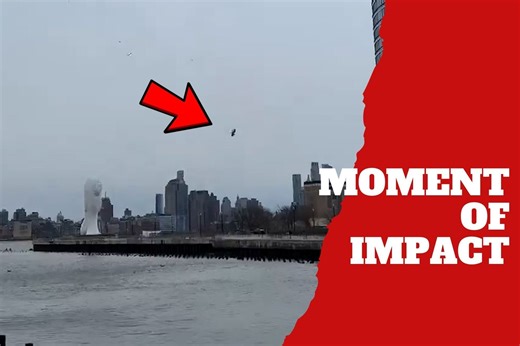 Helicopter crash in Hudson River caught at the moment of impact on video