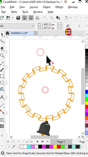 5.5K views · 51 reactions | Circle logo design Corel Draw Tutorial #circle #logo #design #coreldrawdesigner | 2-Minute Crafts | Facebook