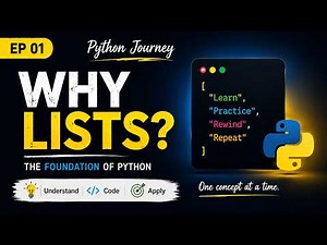 Learning Python | EP 01 | Understanding Python Lists