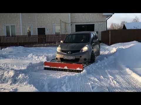 Уборка свежего снега Nissan Note e11, 1,4 МКПП