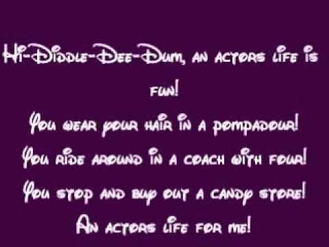 Pinocchio-Hi-Diddle-Dee-Dee (An Actor's Life For Me) Lyrics