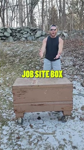 Using a JOBSITE BOX as a BASKETBALL #comedy #shorts