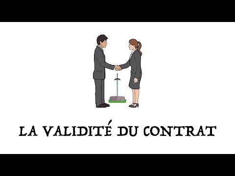 Les conditions de validité du contrat