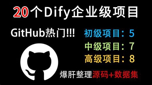 【爆肝整理】20个Dify企业级实战项目，包含初中高级，适合各个阶段练手使用！建议码住收藏！
