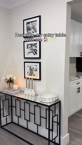 Obsessed with my entry way table 🖤🏡✨ . . . . #homedecorating #clean #organization | Kathy Guardado Ortiz