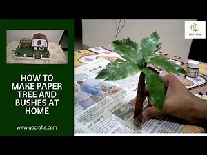 How to Make Paper Tree | Paper Palm Tree | Bushes | School Project